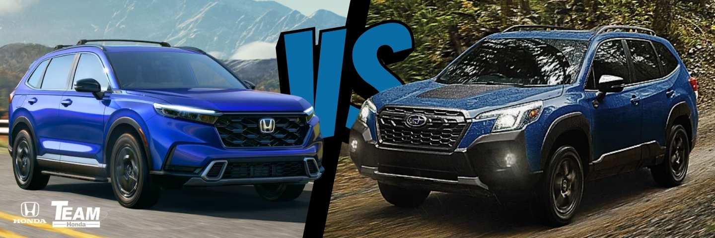 Team Honda's Featured image for the blog which consists Battle of the SUVs_ 2024 Honda CR-V vs Subaru Forester