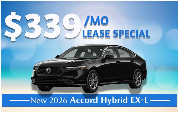 $339/MO LEASE ON NEW 2026 ACCORD HYBRID EX-L